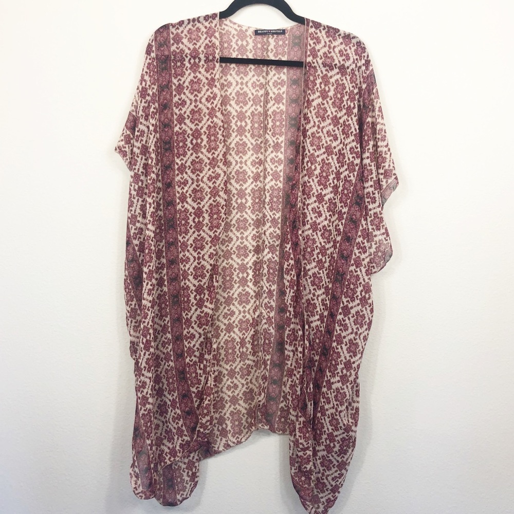 Brandy Melville Floral Boho Kimono OS - Picture 3 of 8